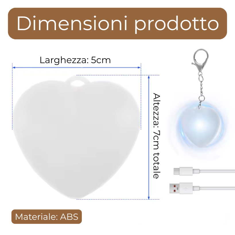 Cuore luminoso - gadget borsa donna