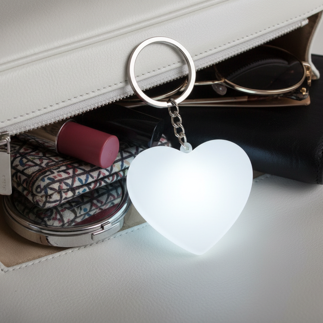 ci siamo, attaccato ad una catenella con un anello come quello che ce gia in foto dentro ad una borsa